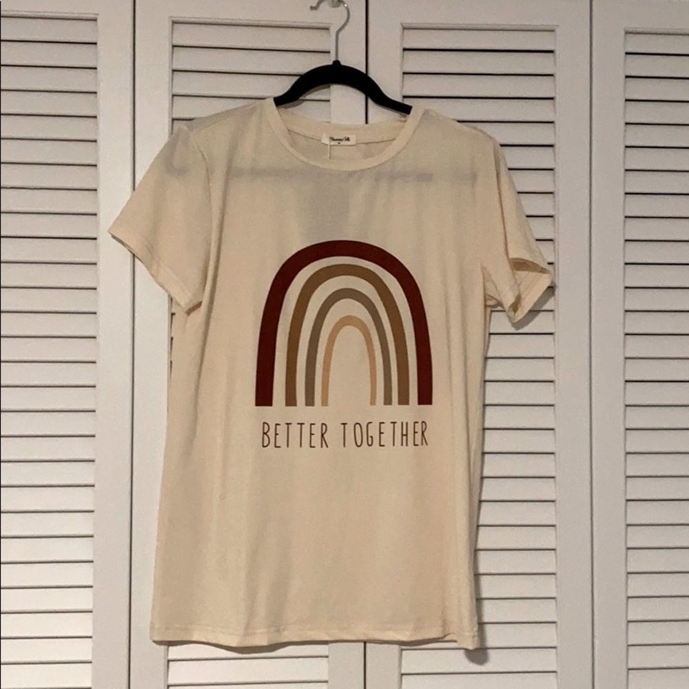 Top - with rainbow print
